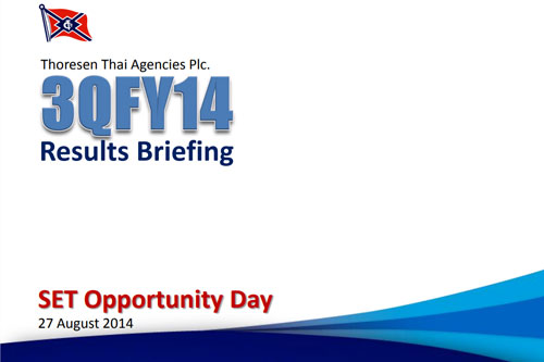 Opportunity Day Q3/2014